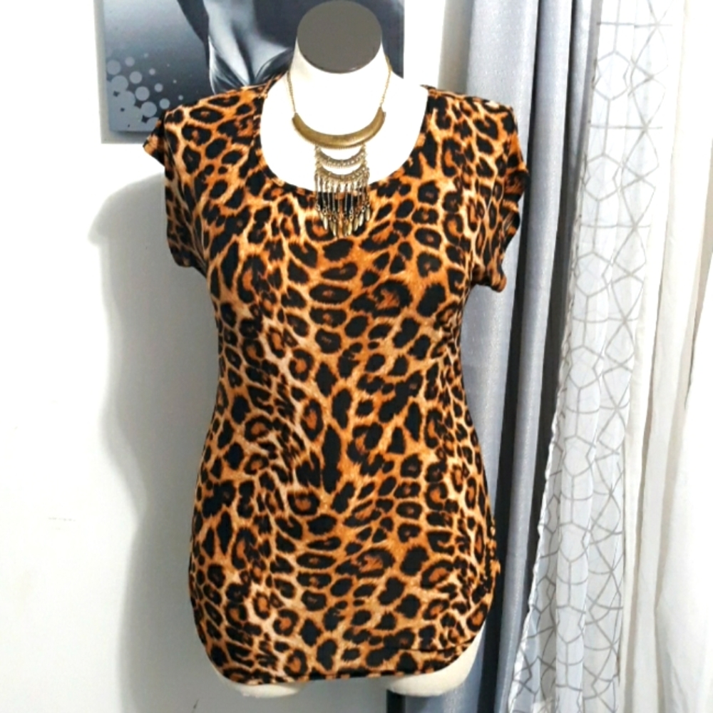 Cheetah print blouse